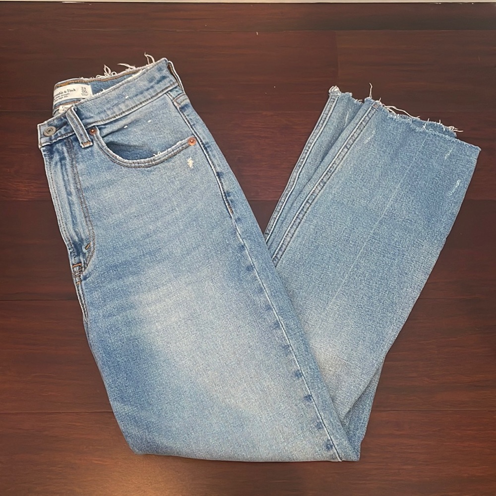abercrombie ankle straight ultra high rise jeans 24